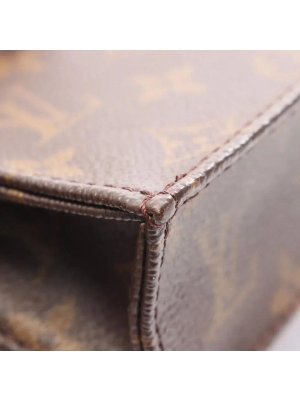 Louis Vuitton Petite Sac Plat Monogram 2-Way Canvas Leather Handbag